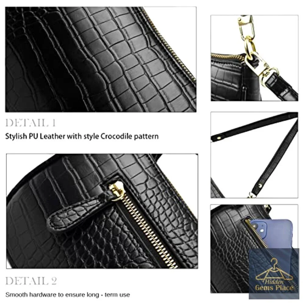Small PU Leather Tote Crossbody Bag with Detachable Strap